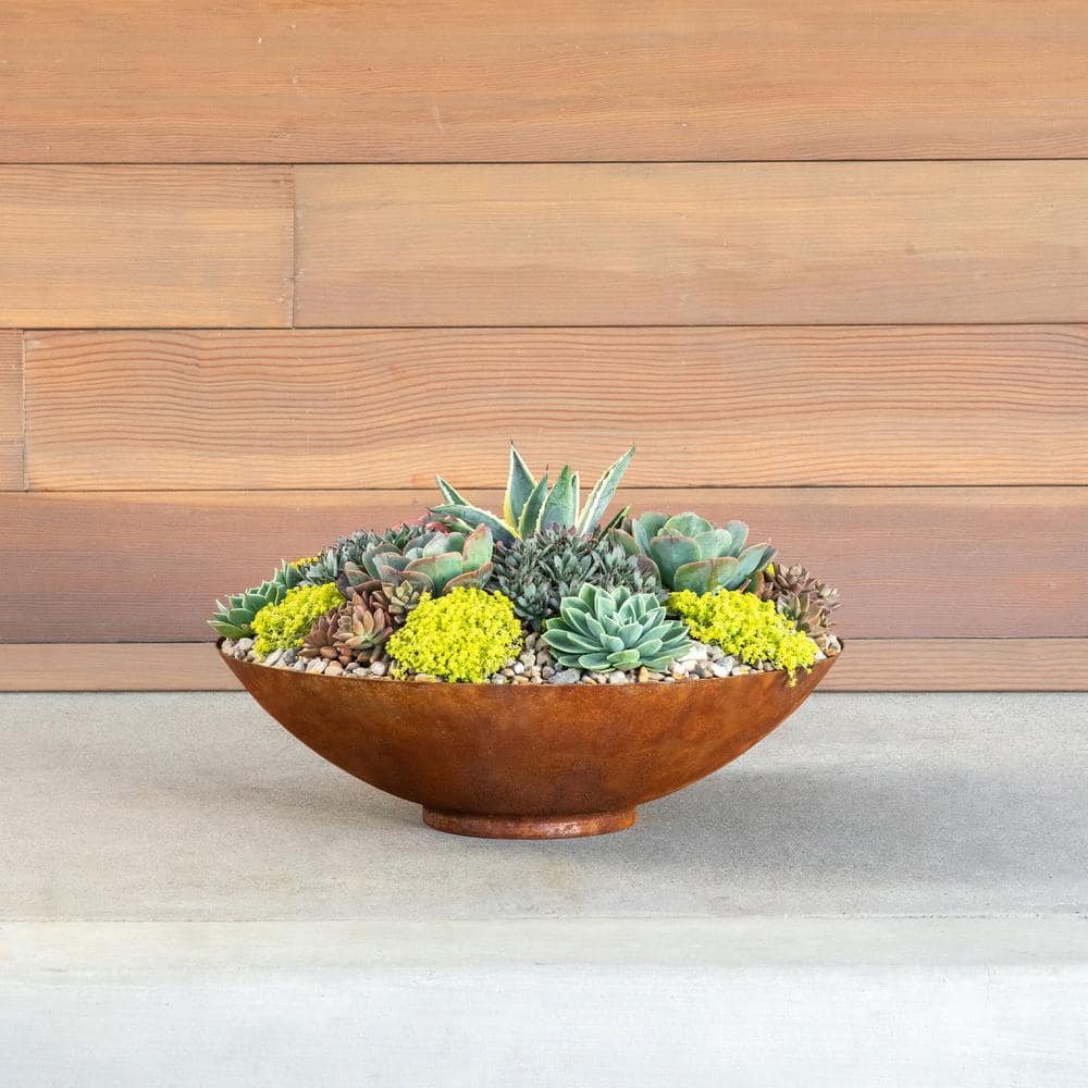 Veradek Rust Bowl 32 in. Corten Steel Metal Round Planter RBV32RS