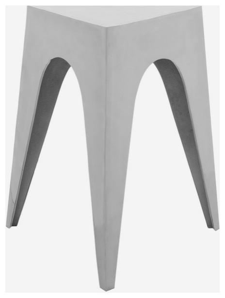 Dedee Triangle Aluminum Side Table Silver   Modern   Side Tables And End Tables   by Virgil Stanis Design  Houzz