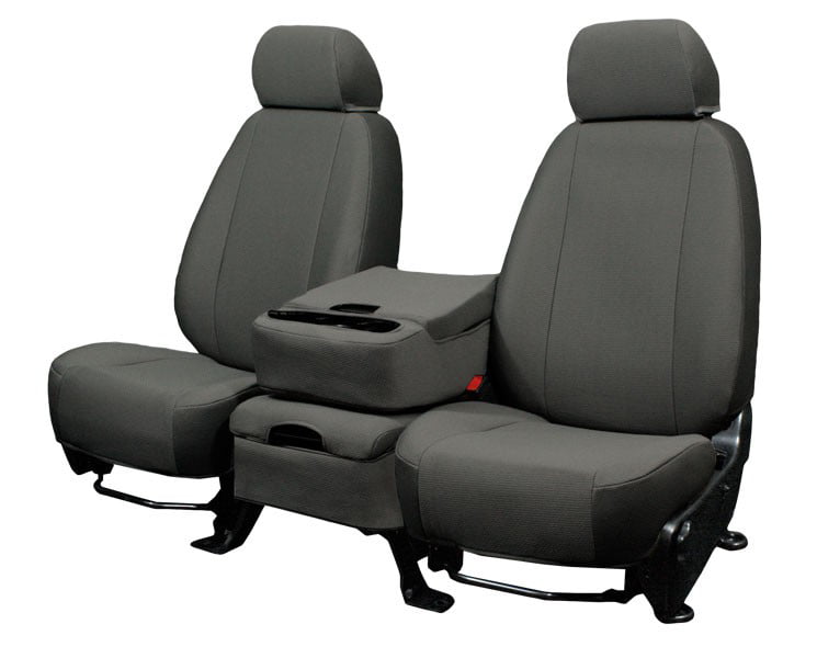 CalTrend Rear 60/40 Split Bench SportsTex Seat Covers for 2012-2014 Ford F-150 - FD414-08GA Light Grey Insert and Trim