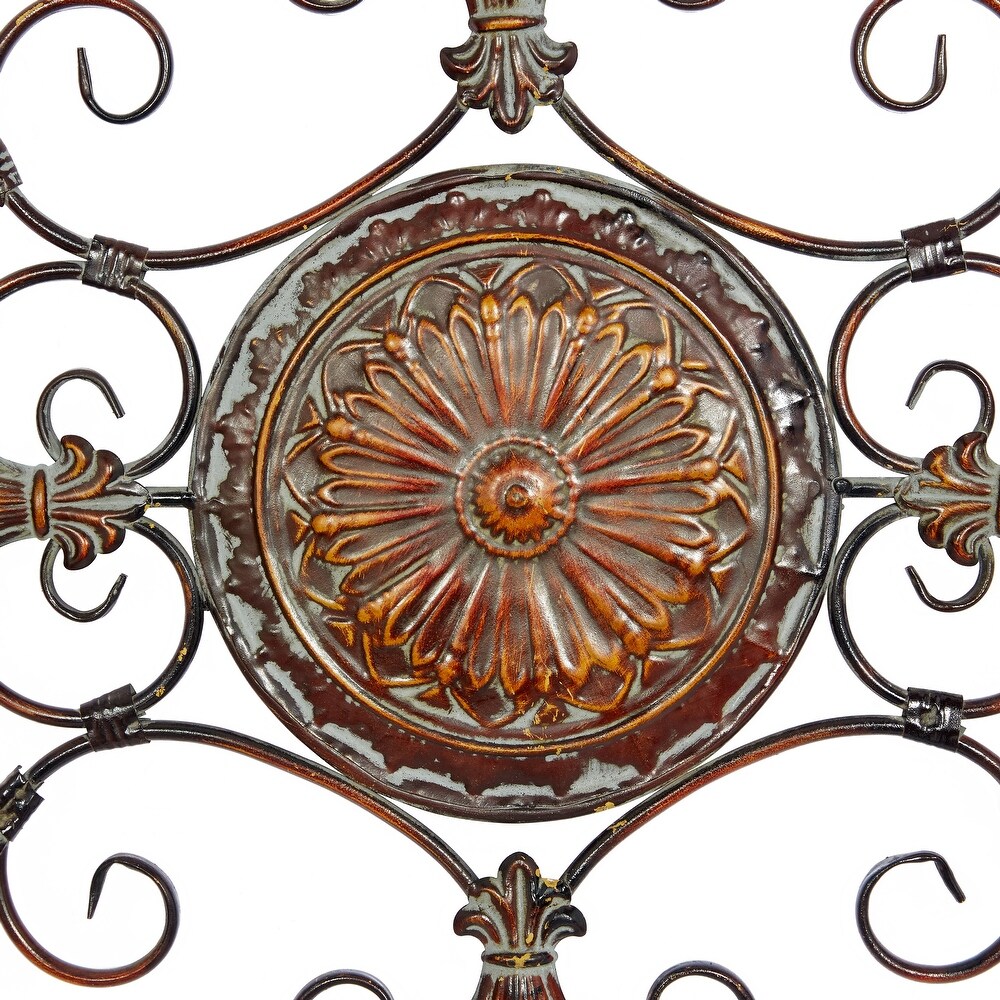 Brown Metal Rustic Ornamental Wall Decorl