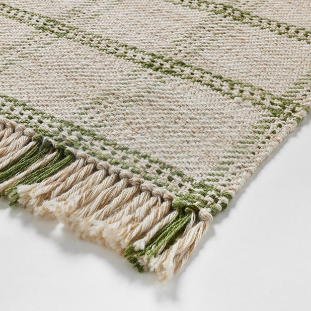 Indoor outdoor Plaid Accent Rug Green Designed With Studio Mcgee