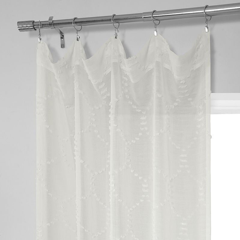 EFF Marseille Shell Patterned Sheer Curtain