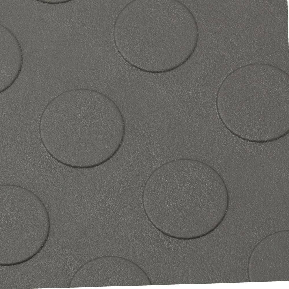 Norsk Multi-Purpose 18.3 in. x 18.3 in. Dove Gray PVC Garage Flooring Tile with Raised Coin Pattern (6-Pieces) NSMPRC6DG