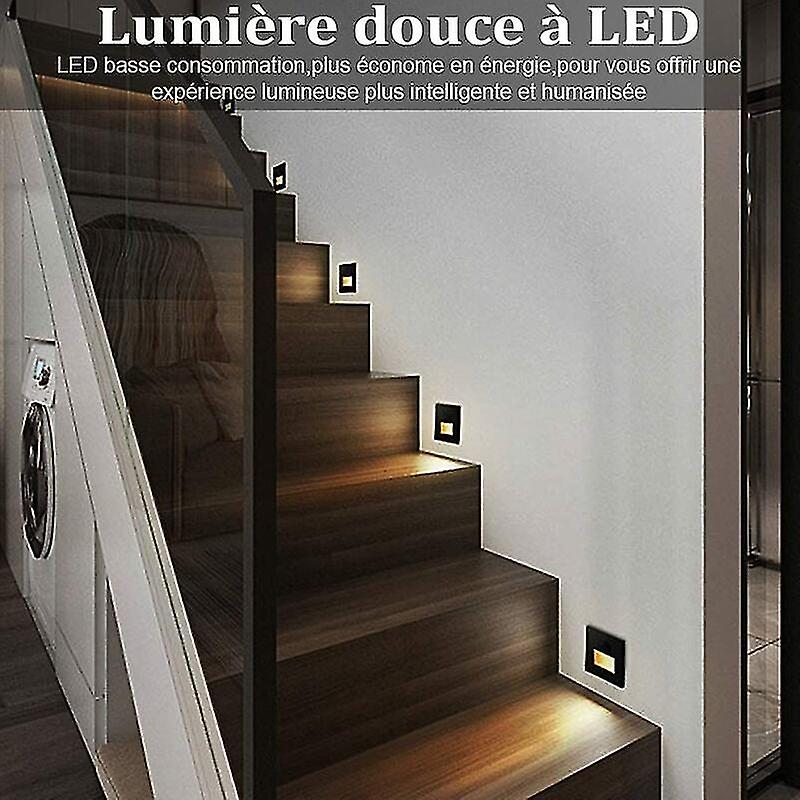 3w Led Recessed Wall Sconce Stair Lights Step Lights (warm White) Bedside Lamp Aluminum Lighting And Decorative Lights Ip65 Waterproof / Set Of Four [