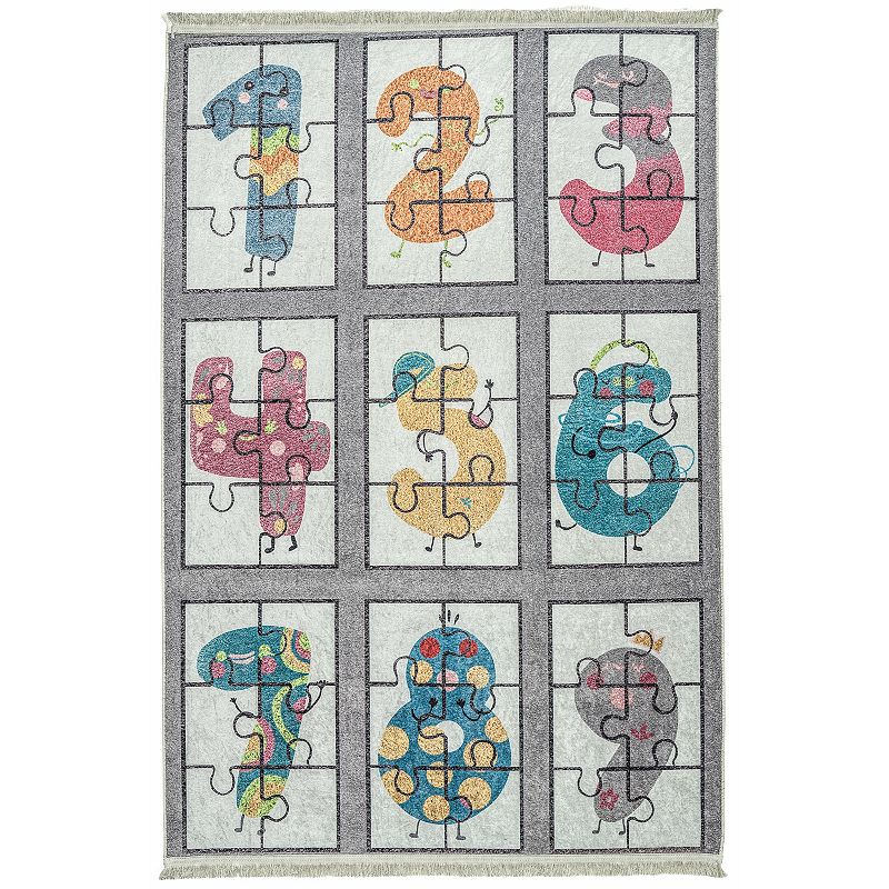 Mother Ruggers 4' x 6' Number Time Kid's， Toddler， Nursery Rug