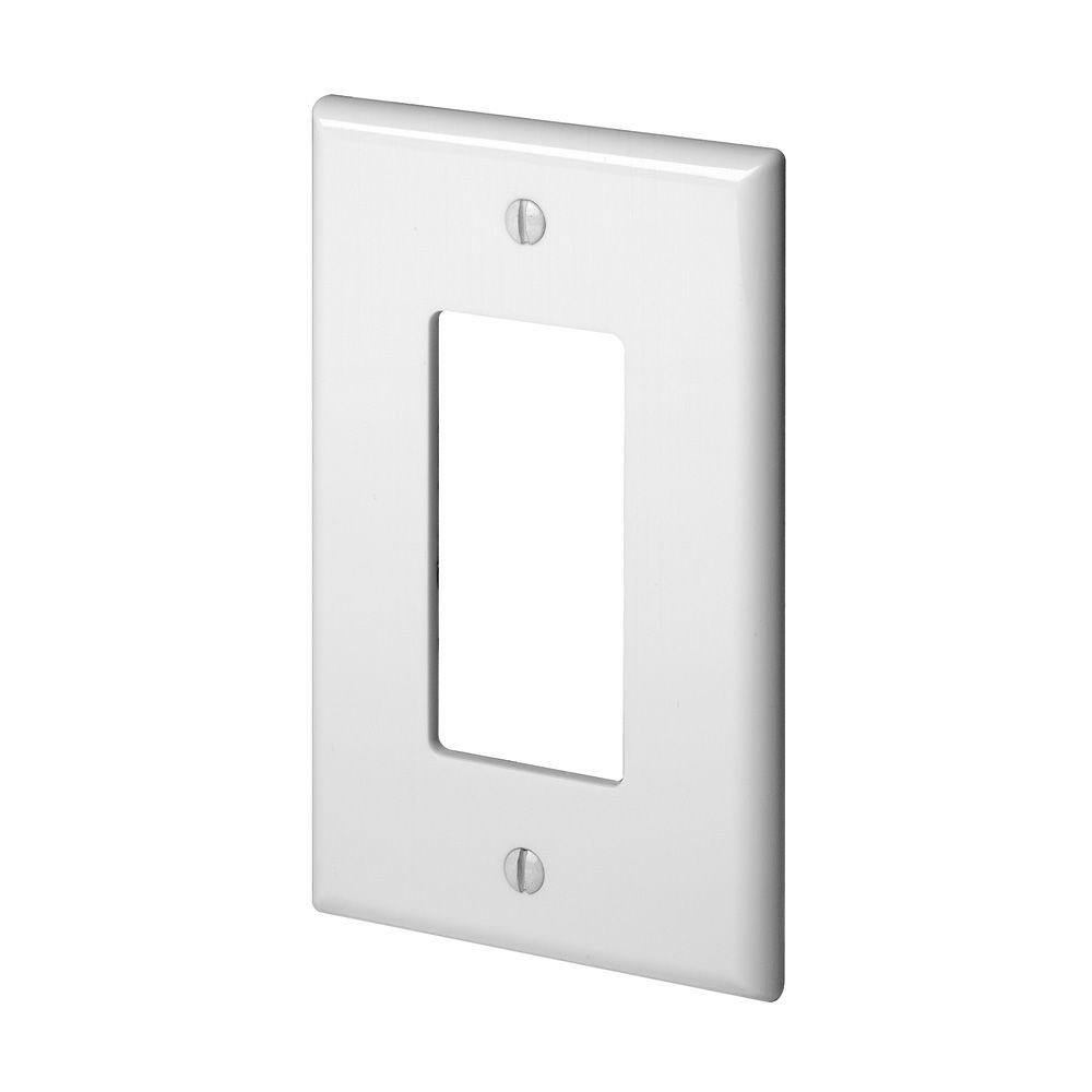 Leviton Decora 1-Gang Midway Nylon Wall Plate - White R62-0PJ26-00W