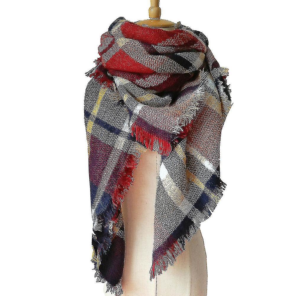 Women's Winter Large Check Scarf Wraps