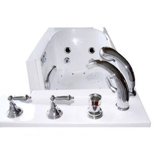 Homeward Bath Avora Bath 52 in. x 30 in. Low Threshold Whirlpool and Air Bath Walk-In Bathtub in WhiteWetDry Vibration JetsRH Drain 3052WRDV