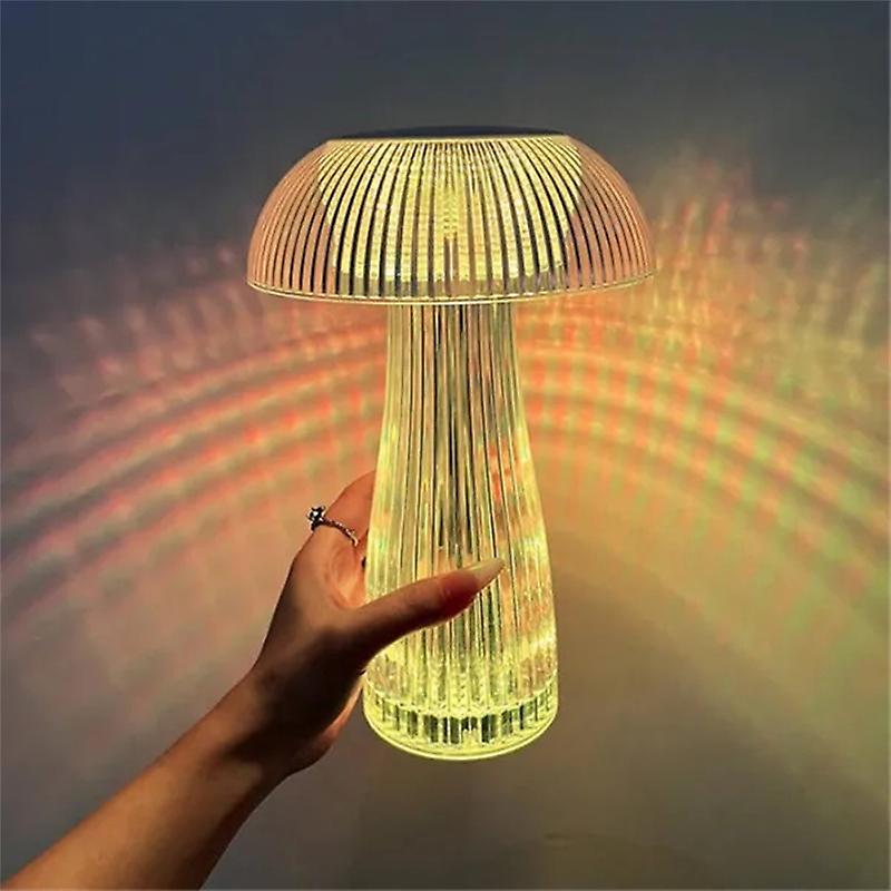 16 Colors Creative Jellyfish Lamp Crystal Table Lamp Nightlights Mushroom Lamp Bedroom Night Lamp Atmosphere Decoration Light