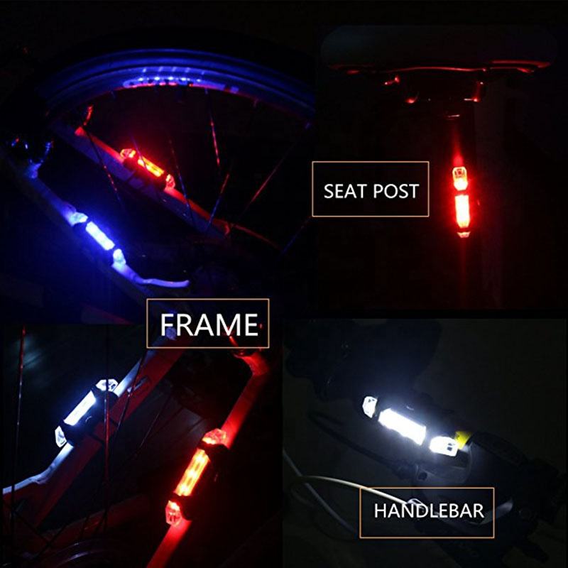 FY fashion Bike Bicycle light Rechargeable LED Taillight USB Rear Tail Safety Warning Cycling light Portable Flash Light Bright