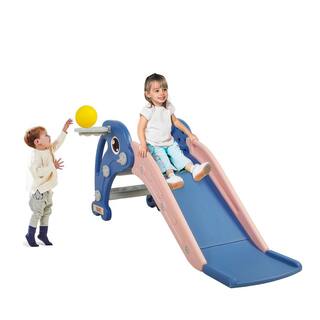 Nyeekoy Toddler Slide Freestanding Kids Climbing Sliding Fun Toy IndoorsOutdoors Blue TH17B0752