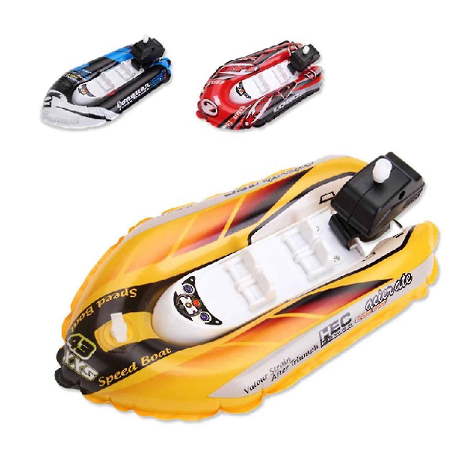 Kids Bath Toy Clockwork Wind Up Inflatable Boat Ship