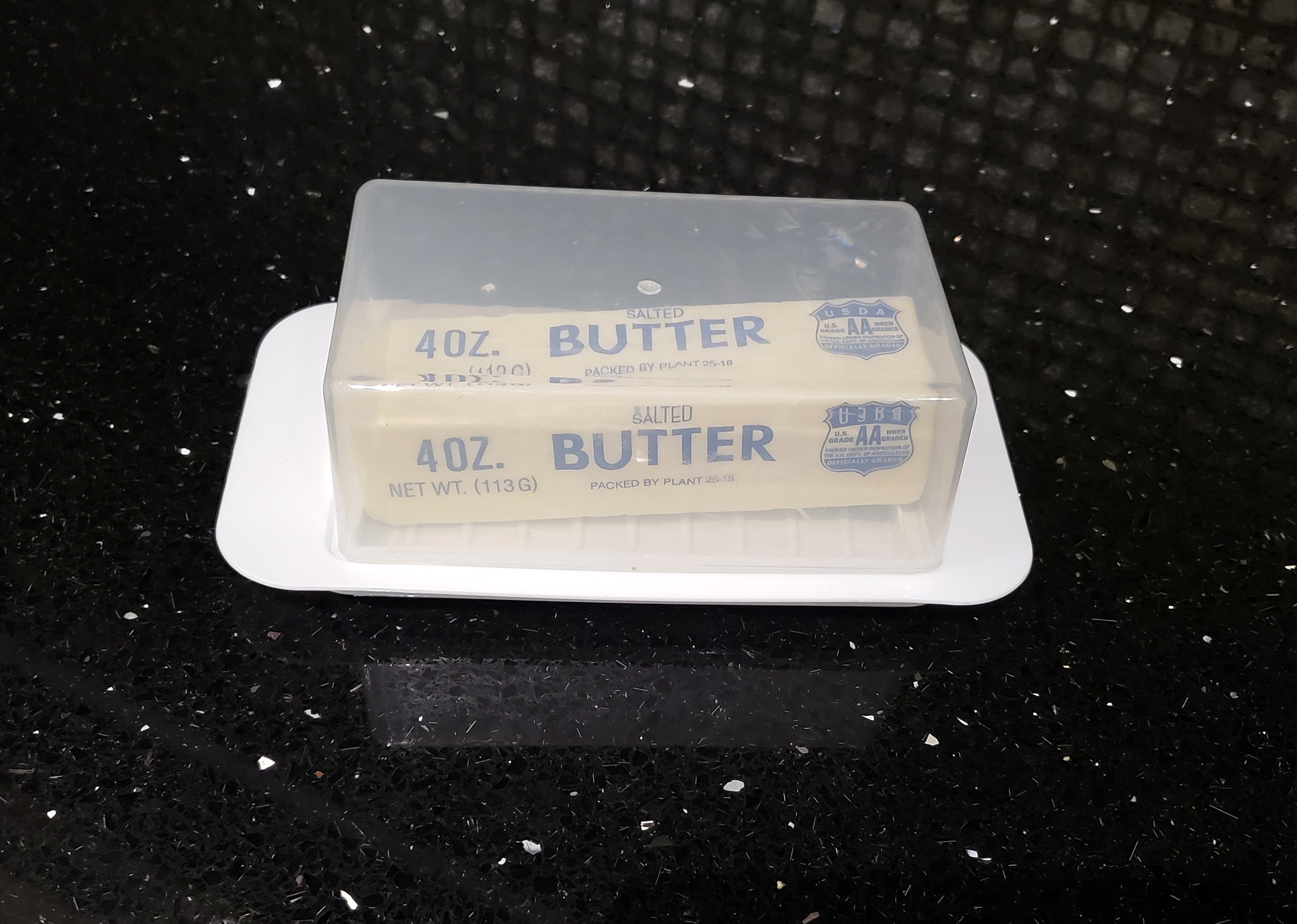 Dependable Industries Standard Butter Dish White Base Smoked Clear Top For the Smaller Bars