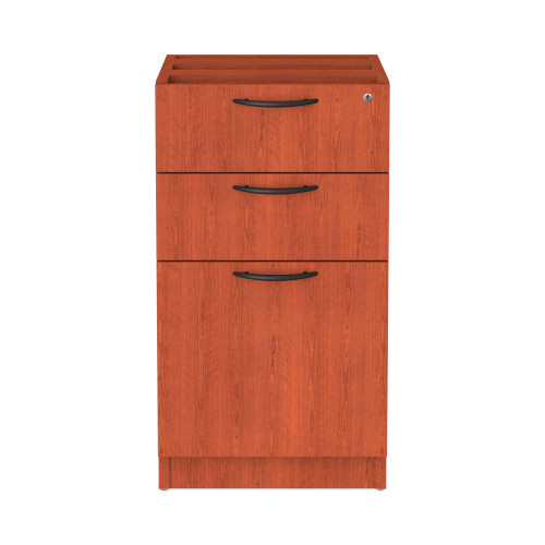 Alera Valencia Series Full Pedestal File， Left/Right， 3-Drawers: Box/Box/File， Legal/Letter， Cherry， 15.63