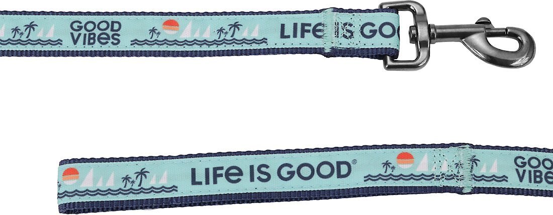 LIFE IS GOOD Canvas Overlay Good Vibes Dog Leash