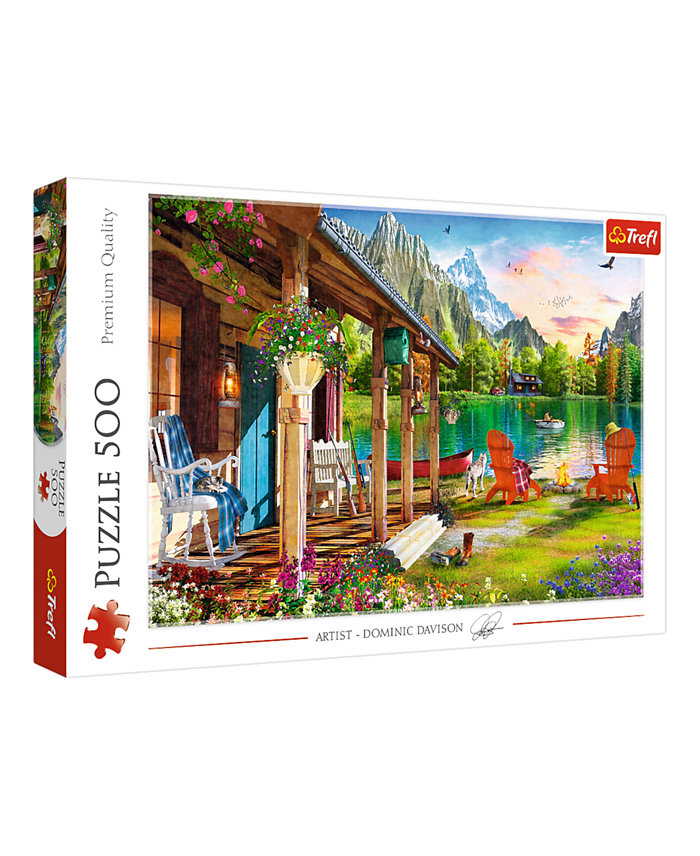 Trefl Red 500 Piece Puzzle- Cabin in The Mountains