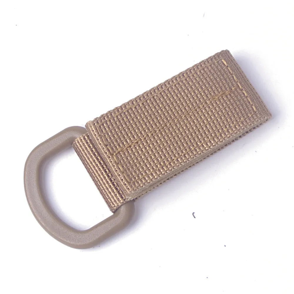 Outdoor Sports hiking hunting tool Multifunctional Mountaineering D shaped Buckle Nylon webbing Molle Belt Keychain