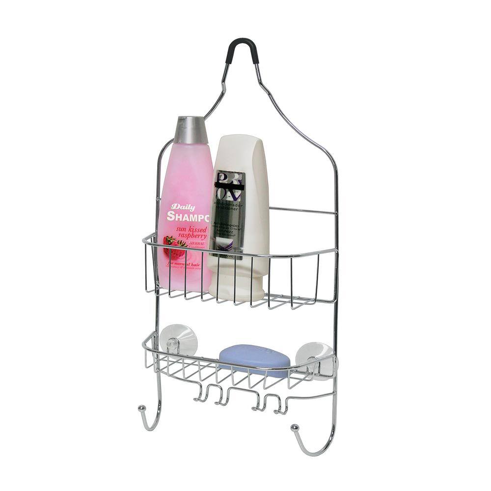 Bath Bliss Contoured Head Design Shower Caddy in Chrome 4662