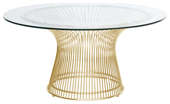 Wire Coffee Table Gold Base   Contemporary   Coffee Tables   by Advanced Interior Designs  Houzz