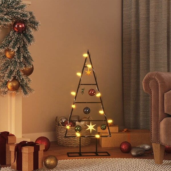 vidaXL Metal Christmas Tree for Decoration Black