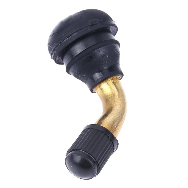 4x Bent Valve Stems Brass Metal Angle 45 Degree Side Tire Wheel Car Motorcycle