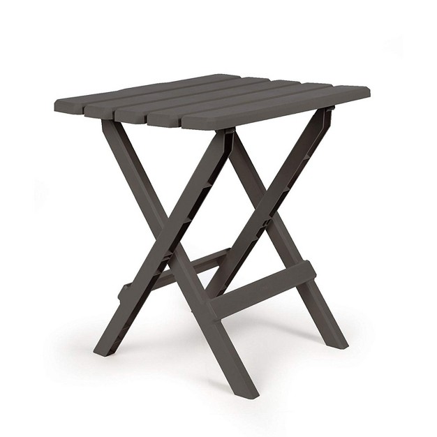 Camco 51885 Large Adirondack Portable Outdoor Furniture Folding Table Charcoal