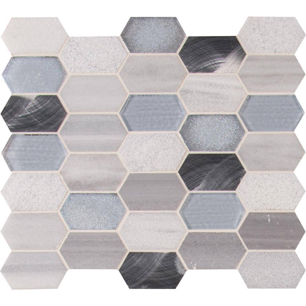 MSI Harlow Picket 12 in. x 12 in. Mixed Multi-Surface Mosaic Tile (1 sq. ft.  each) SGLSMT-HARPK8MM