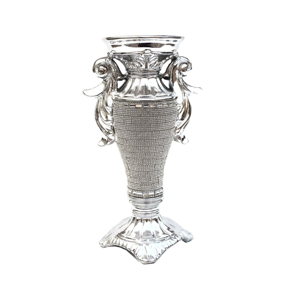 Ambrose Crystal Embellished Ceramic Vase