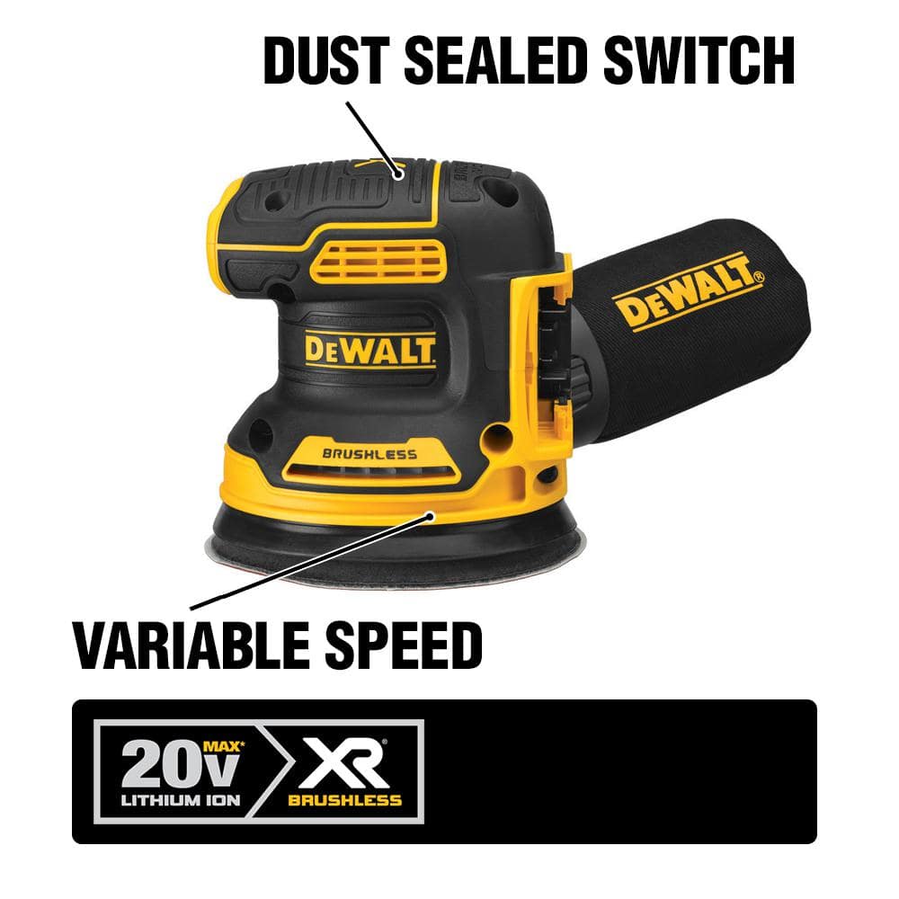 DEWALT 20V MAX XR Cordless Brushless 5 in. Random Orbital Sander (Tool Only) DCW210B