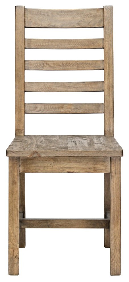 Farmhouse Reclaimed Wood Dining Chair Set Of 2   Farmhouse   Dining Chairs   by Zin Home  Houzz