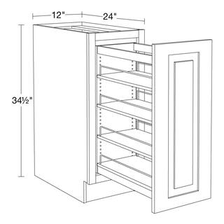 Home Decorators Collection Grayson Mythic Blue Plywood Shaker Stock Assembled Pull Out Pantry Kitchen Cabinet Pullout 12 in. x 34.5 in. x 24 in. BPPO12-GMB