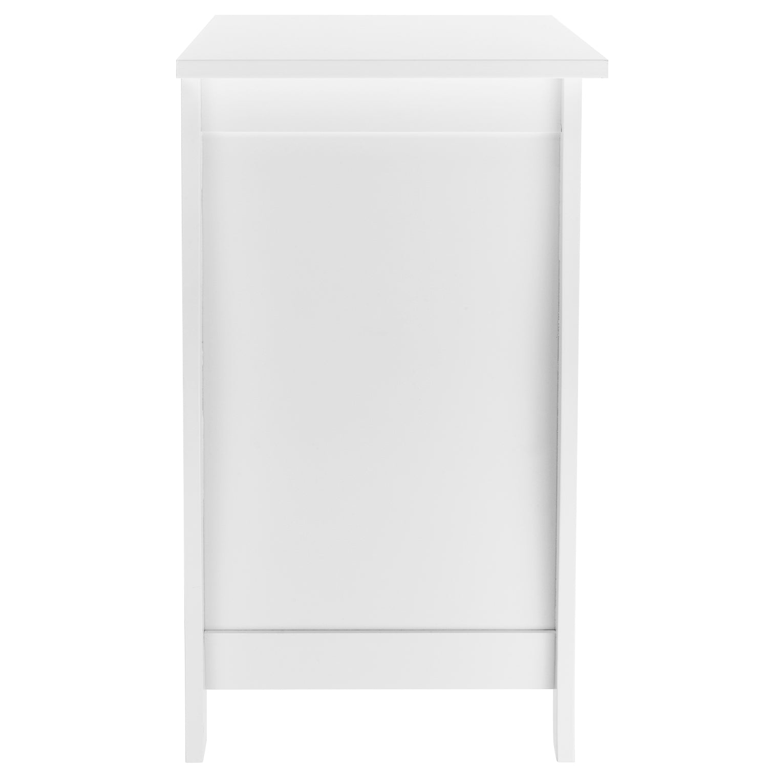 Ktaxon Single Door Bedside Cabinet with A Drawer,White