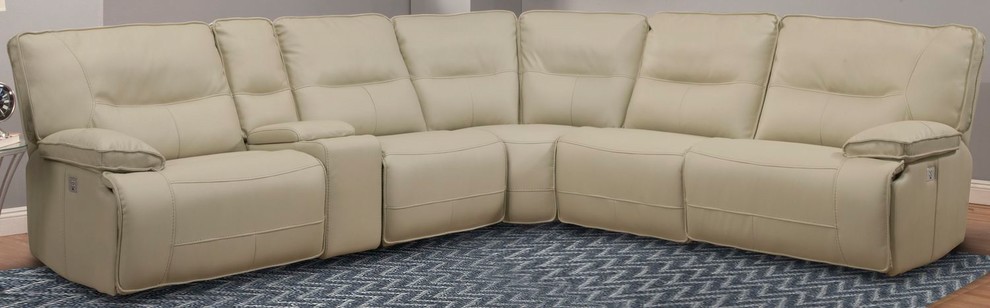 Parker Living Spartacus Chocolate 6pc Sectional With 2pc Armless Chair   Contemporary   Sectional Sofas   by Unlimited Furniture Group  Houzz