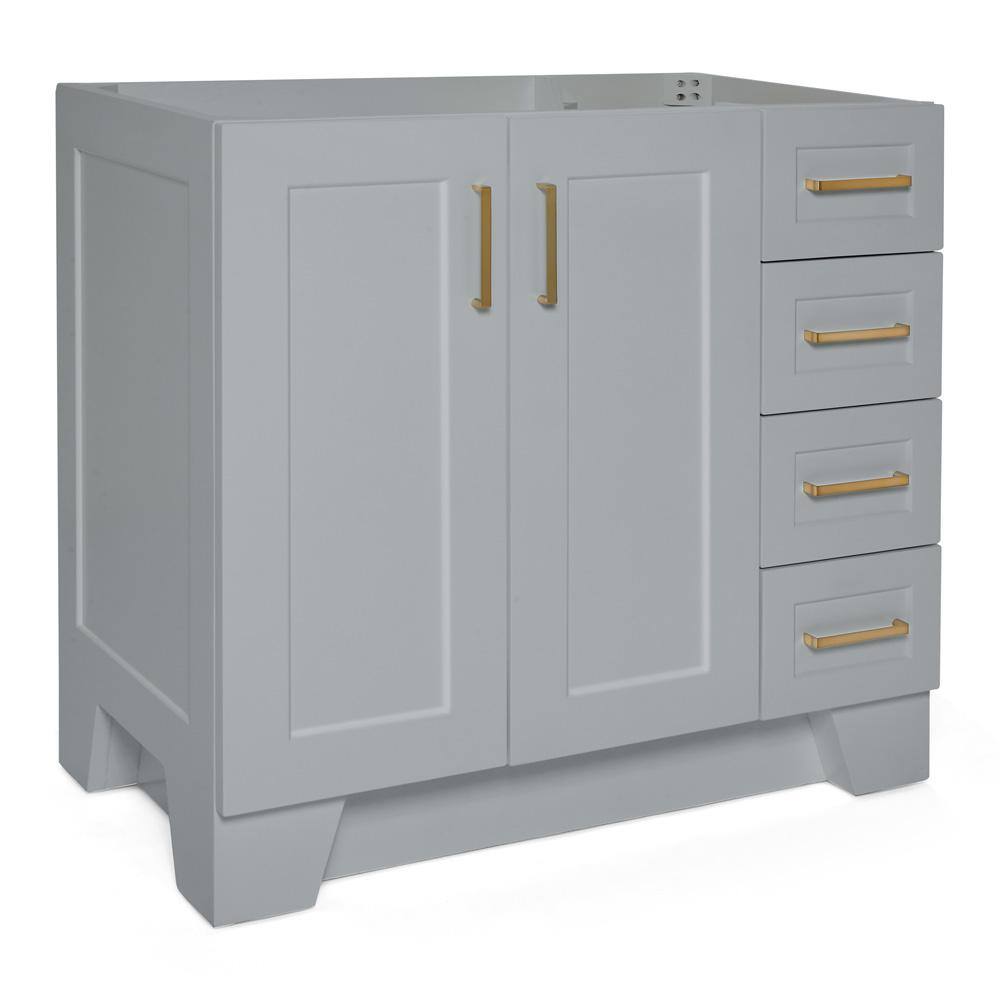 ARIEL Taylor 36 in. W Vanity Cabinet Only in Grey Q036S-L-BC-GRY