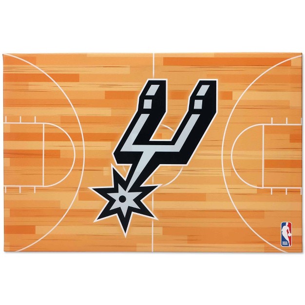 Nba San Antonio Spurs Court Canvas Wall Sign