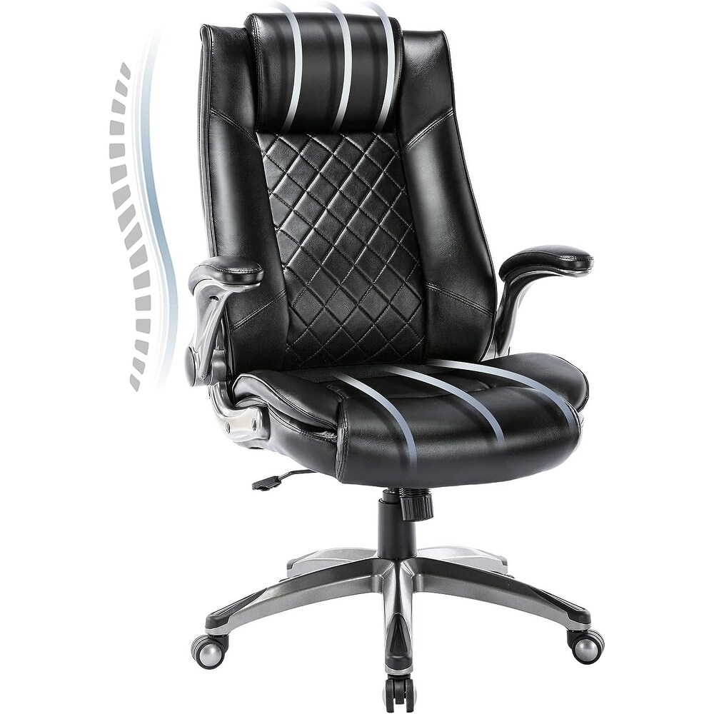 High Back Office Chair Executive Computer Office Chair with Flip up Arms