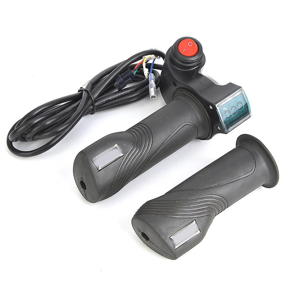 1 Pair E-bike Thumb Throttle Lcd Display Digital Battery Voltage Power Switch For Electric Vehicle