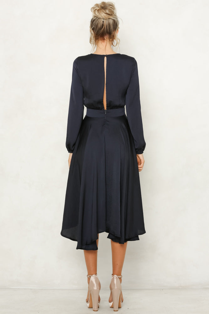 Nothing Without You Midi Dress Navy