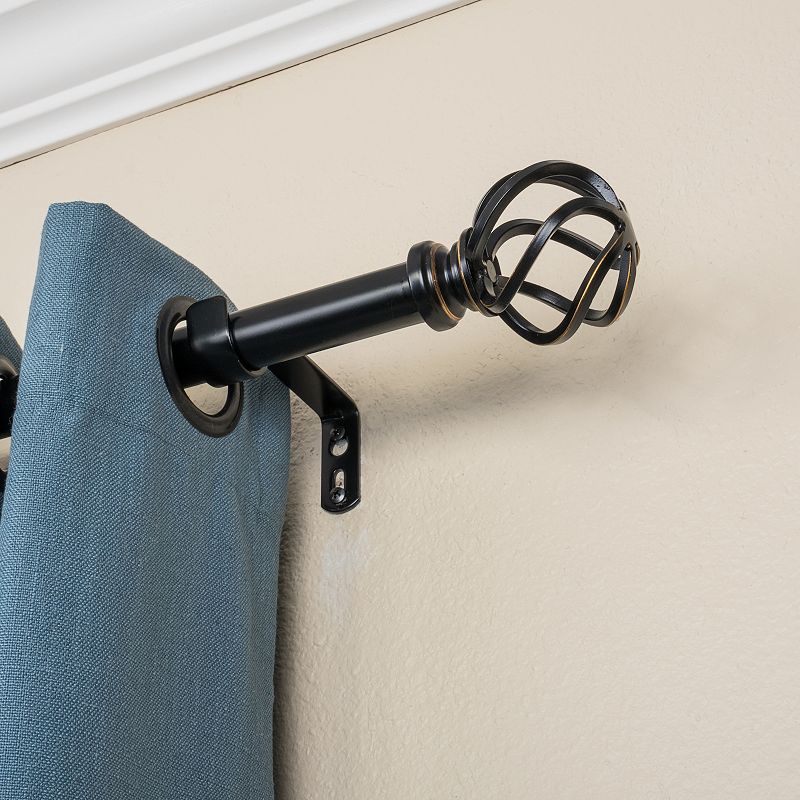 Decopolitan Cage Adjustable 1 Curtain Rod Set