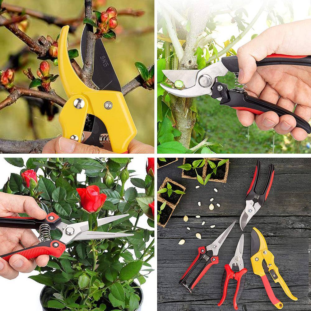 4-Piece Professional Bypass Pruners Set Garden Tools Set B07ZLRGW84