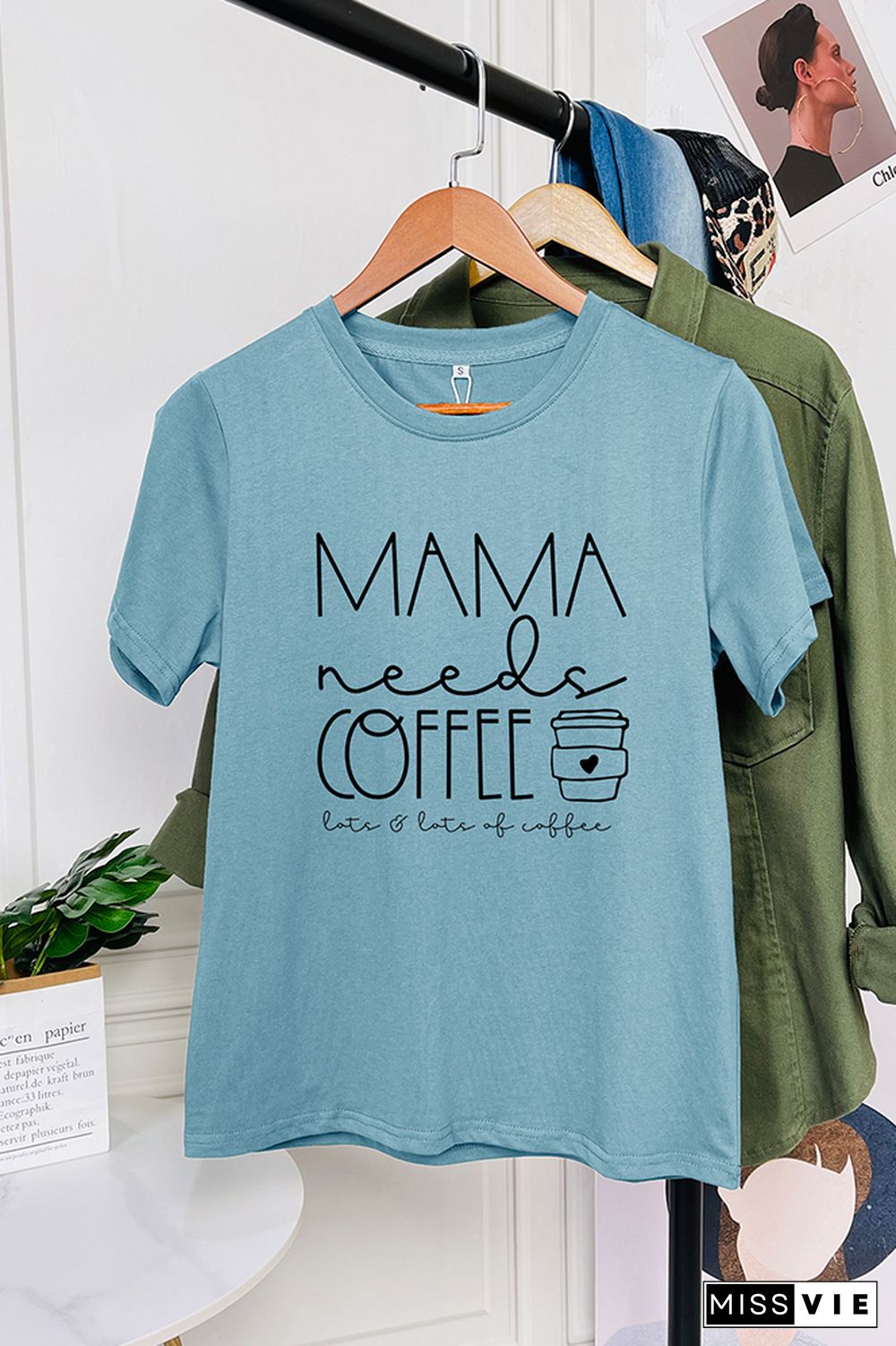 Mama Needs Coffee Short Sleeve Graphic Tee Wholesale