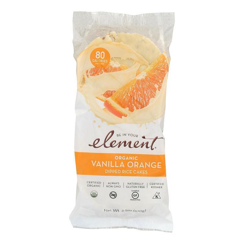 Element Organic Dipped Rice Cakes  - Case of 6 - 3.5 oz