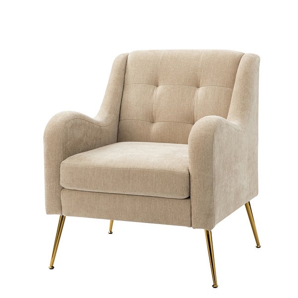 Hyperboreüs Upholstery Accent Armchair with Tufted Back by HULALA HOME