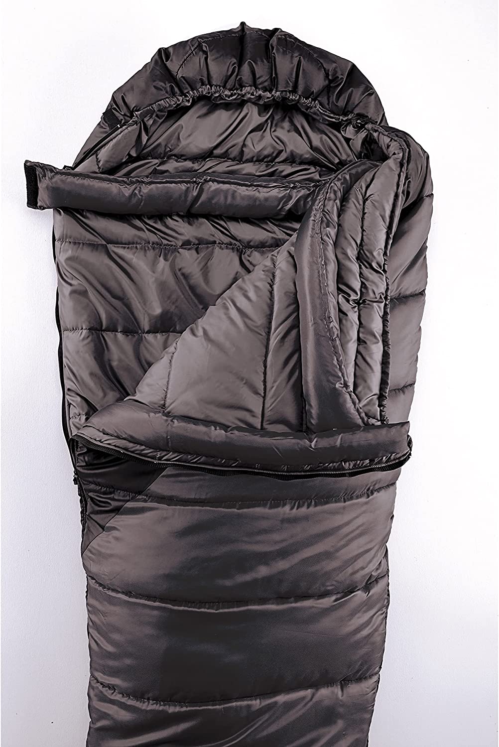 Cold-Weather Mummy Sleeping Bag, 0¡ãF Sleeping Bag for Big & Tall Adults, No-Snag Zipper with Adjustable Hood for Warmth and Ventilation