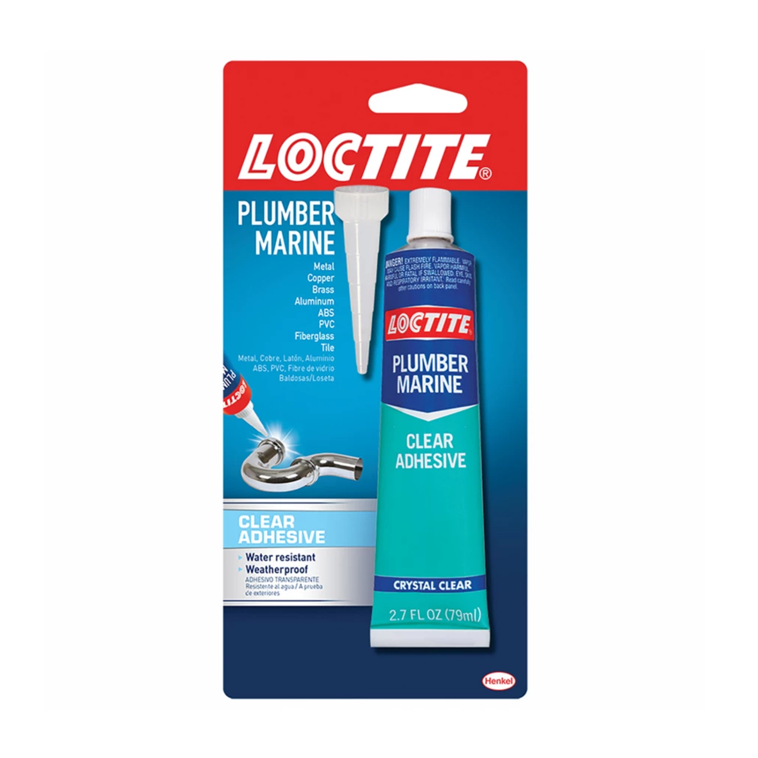 Loctite Clear Silicone High Strength Synthetic Rubber All-Weather Adhesive 2.7 oz