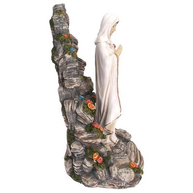 Design Toscano Blessed Virgin Mary Illuminated Garden Grotto Sculpture Multicolored