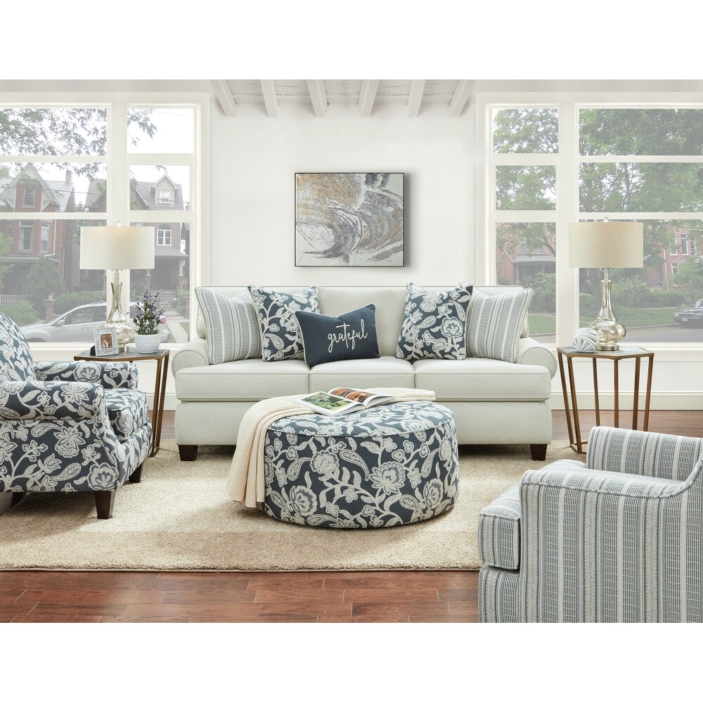 Awesome Oatmeal Upholstered Transitional Queen size Sleeper Sofa