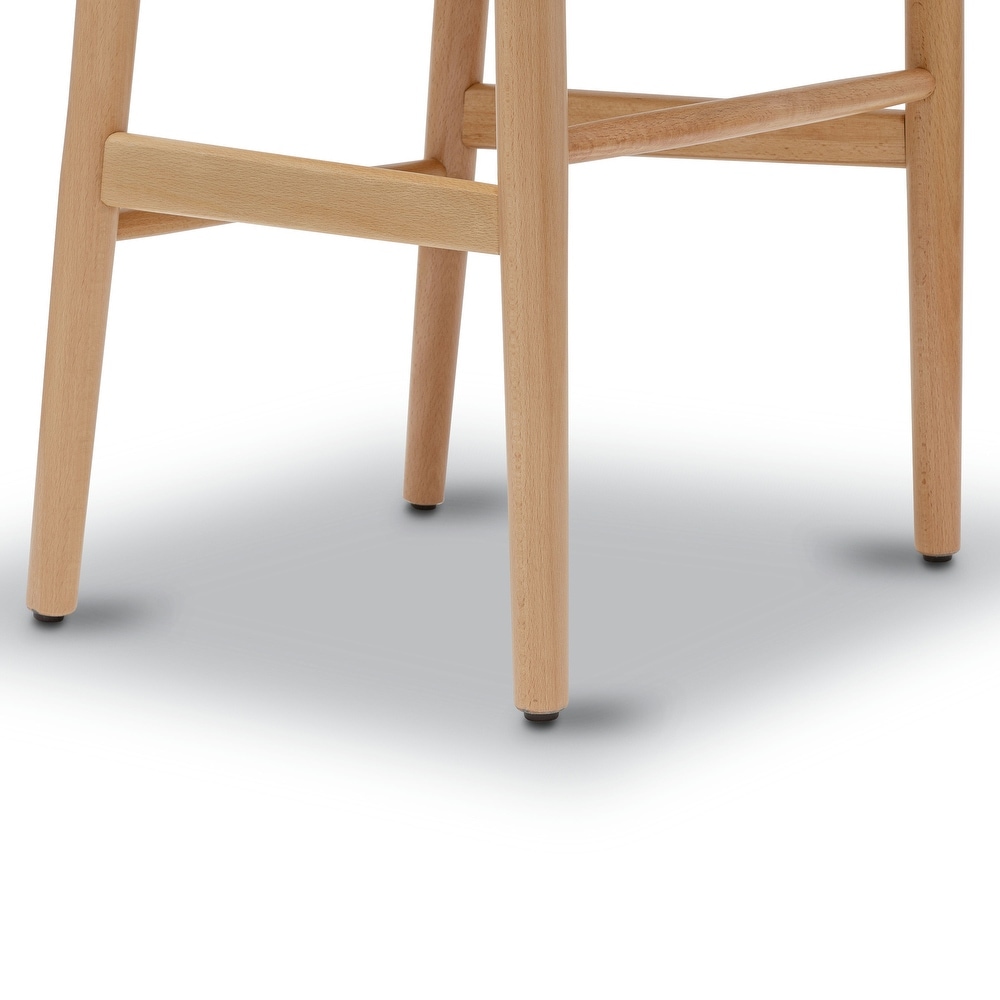 Poly and Bark Weave Chairs   Solid Wood Frame (Set of 2)