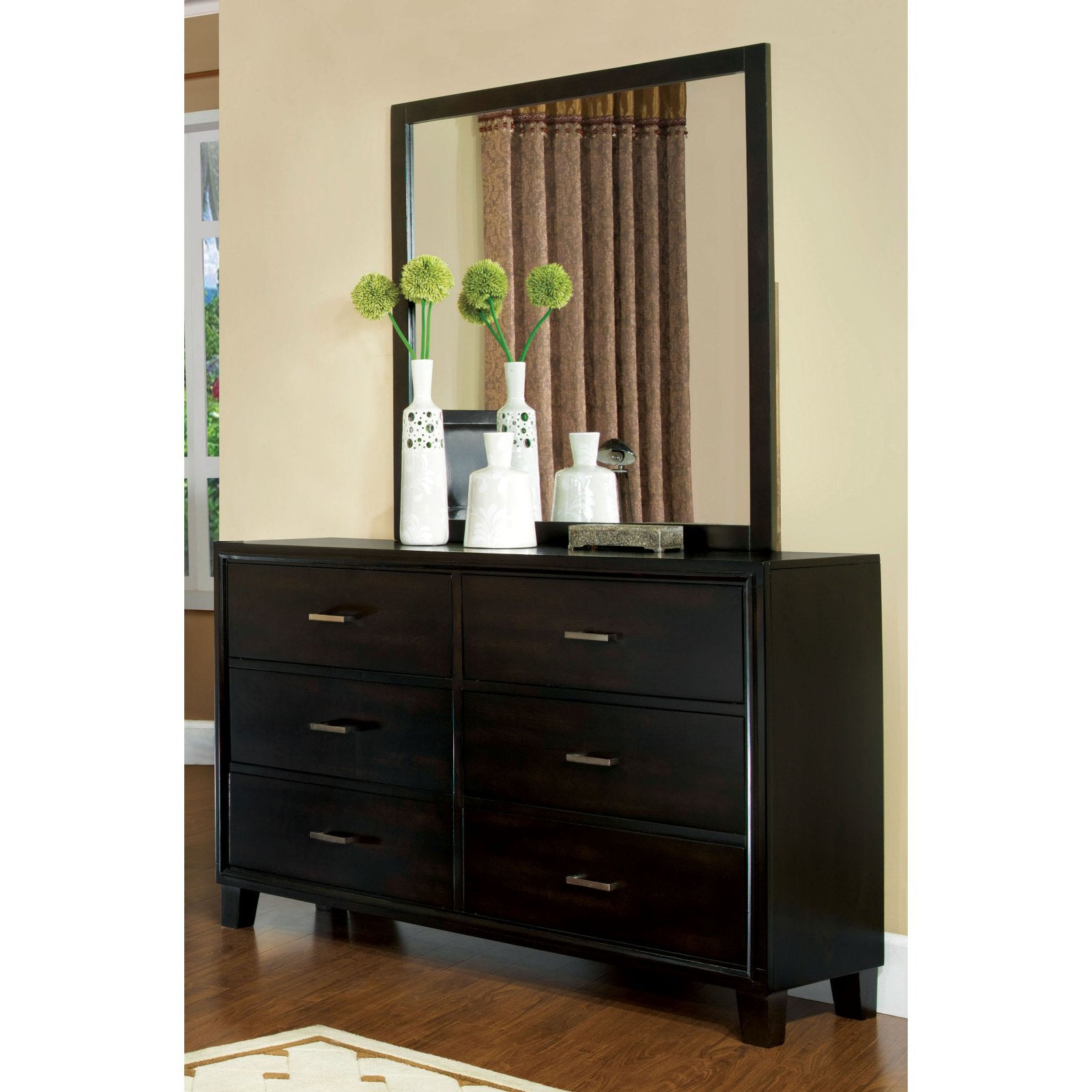 Furniture of America Santrini 6 Drawer Dresser - Espresso