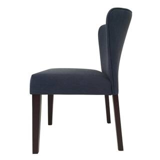 Homy Casa Cambodia Navy Upholstered Solid Wood Dining Chair(Set of 2) Cambodia midnight